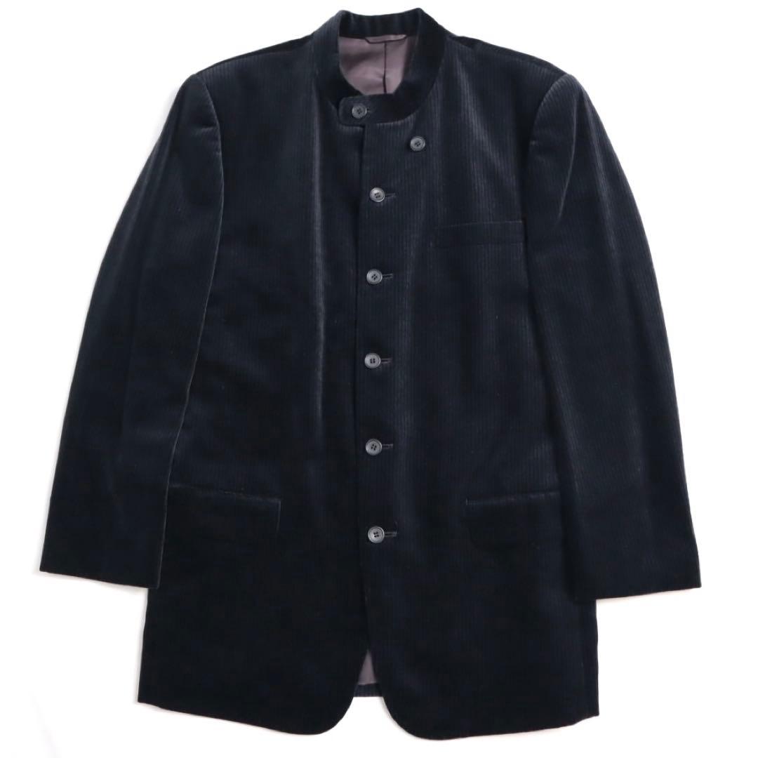 Vintage 80s 90s ベロア マオカラー 上下 セットアップ スーツ