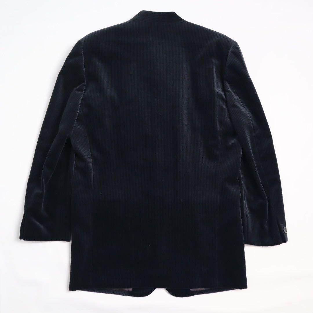 Vintage 80s 90s ベロア マオカラー 上下 セットアップ スーツ