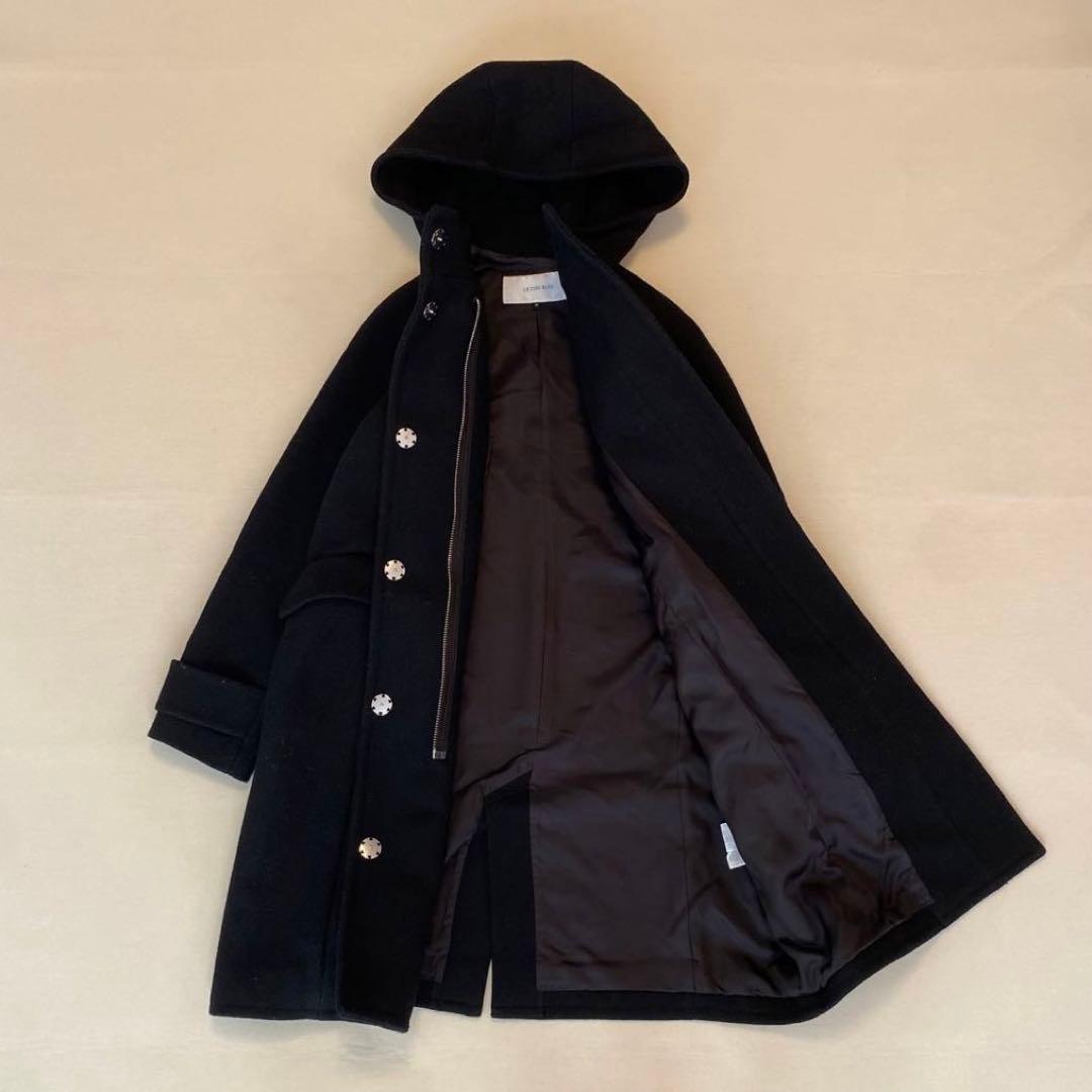 ルシェルブルー　フードオーバーコート ネイビー le ciel blue