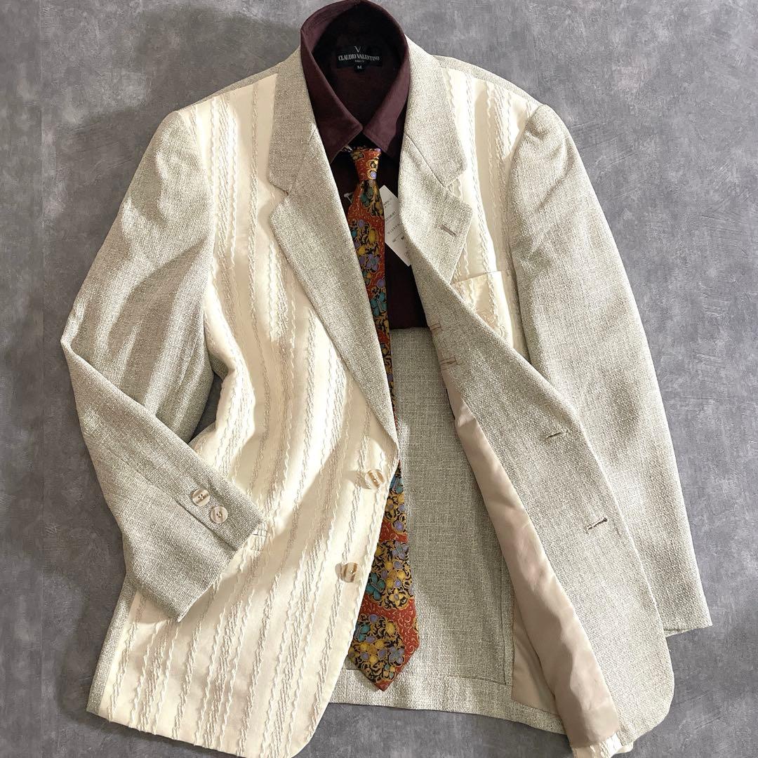 【1点物】ジャガード織 コンビネーションセットアップスーツ×CHANELネクタイ