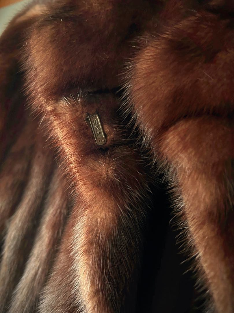 超美品♡EMBA ミンク　ダークブラウン　13号　リアルファー　ファーコート