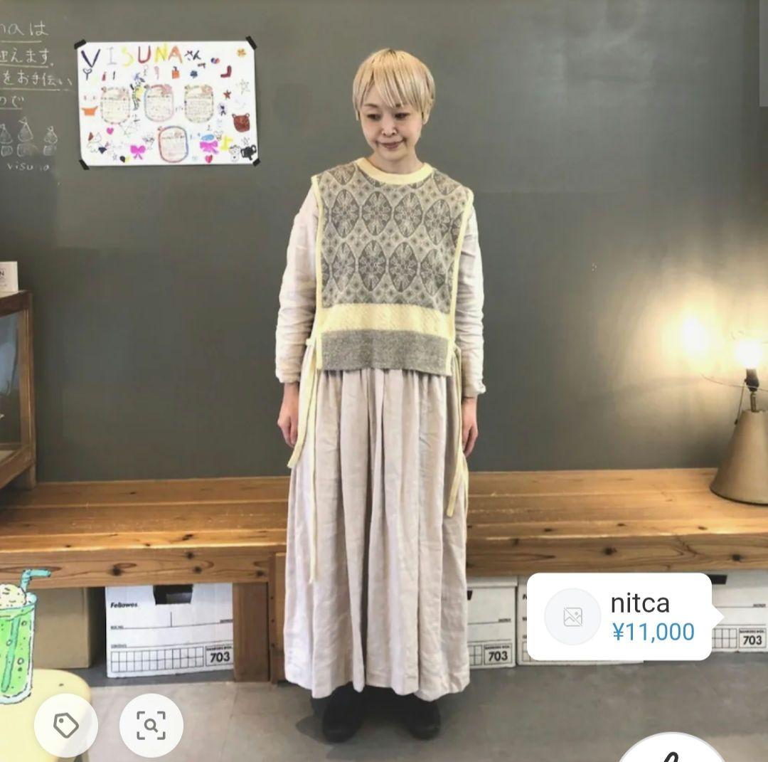 nitcaオーバルトライアングルジャガード ベスト