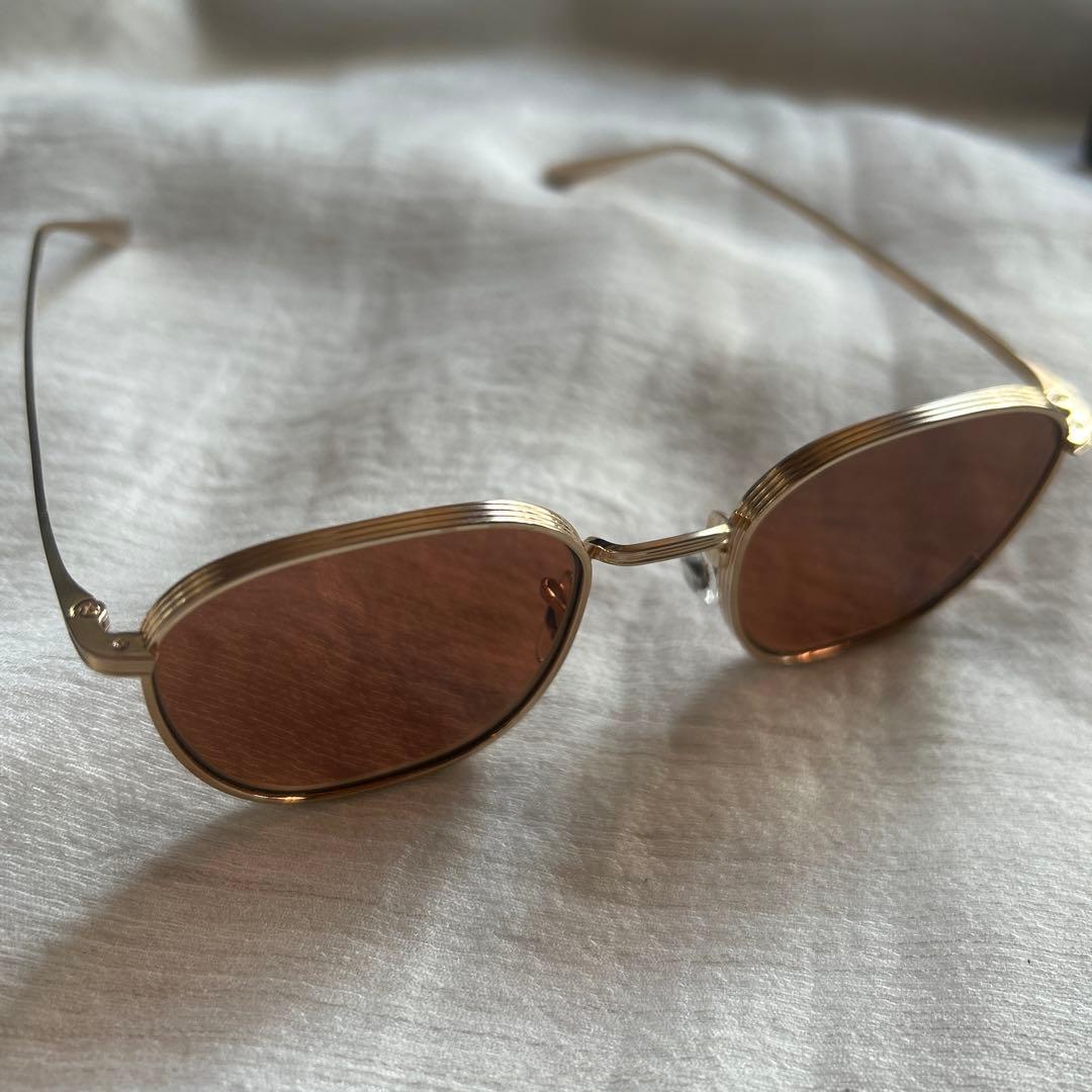OLIVER PEOPLES × THE ROWゴールドフレーム サングラス