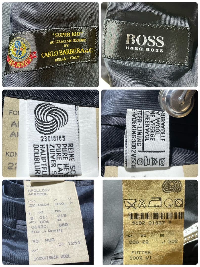 ヒューゴボス[イタリア製 カルロバルベラ社 XLサイズ]スーツ セットアップ