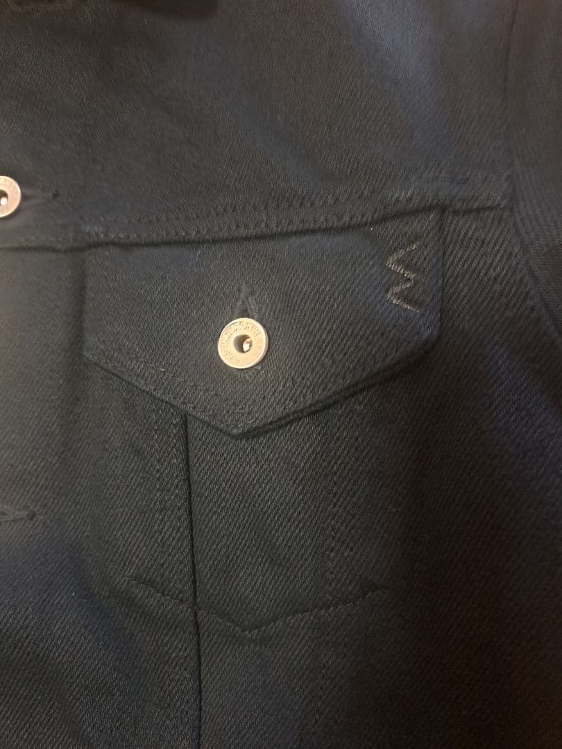 IRON HEARTアイアンハート黒鎧半袖トラッカージャケット9526PJ XL