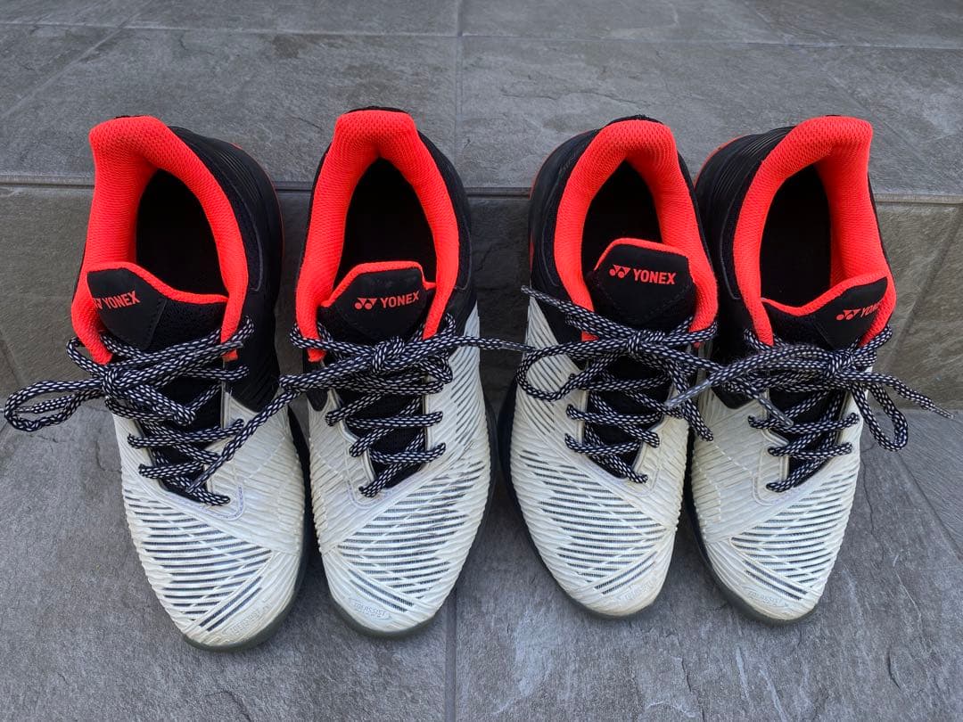 YONEX ソニケード テニスシューズ ホワイト/ブラック/オレンジ