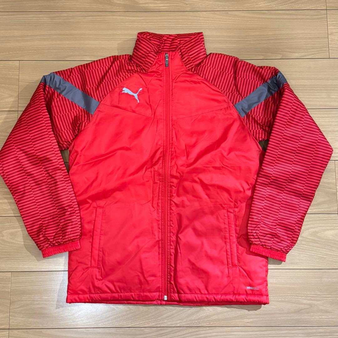 新品 PUMA 中綿ジャケット・パンツ上下 L 赤/黒
