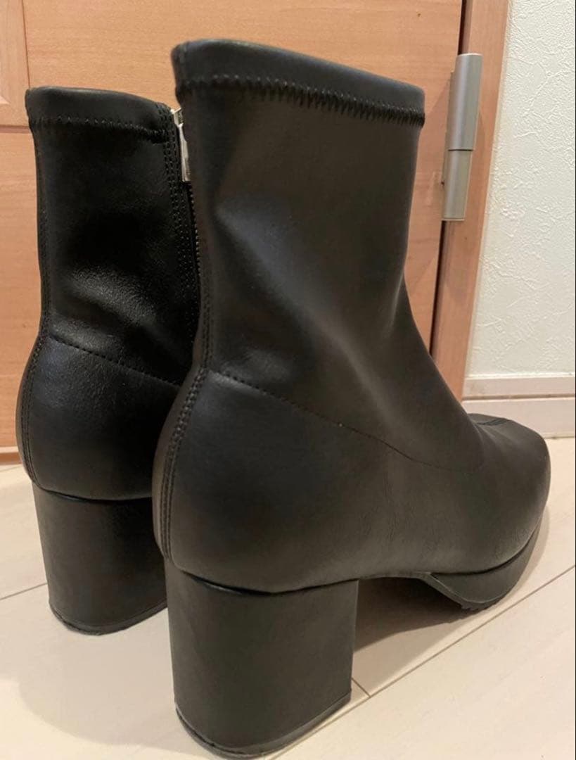 HARE miniシャークハイソールブーツ レザーヒールブーツ