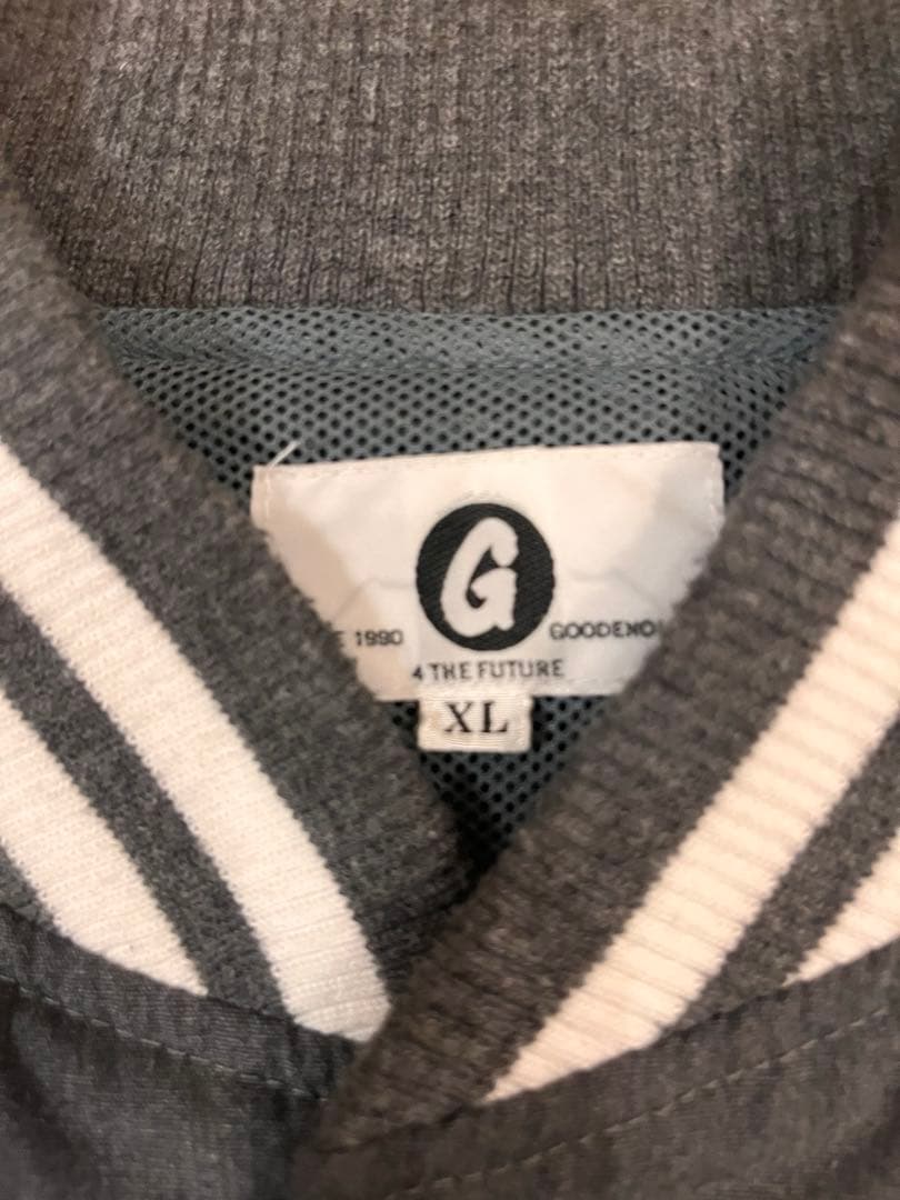 GOODENOUGH ボールパークジャケット スタジャン GEロゴ XL グレー