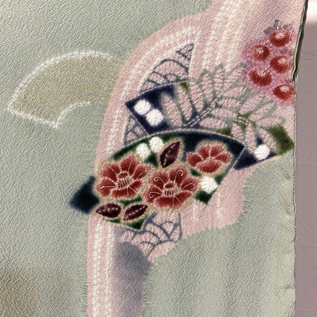 【専用】着物-辻が花着物156【訪問着】【未使用しつけ付】アンティーク調 他２点