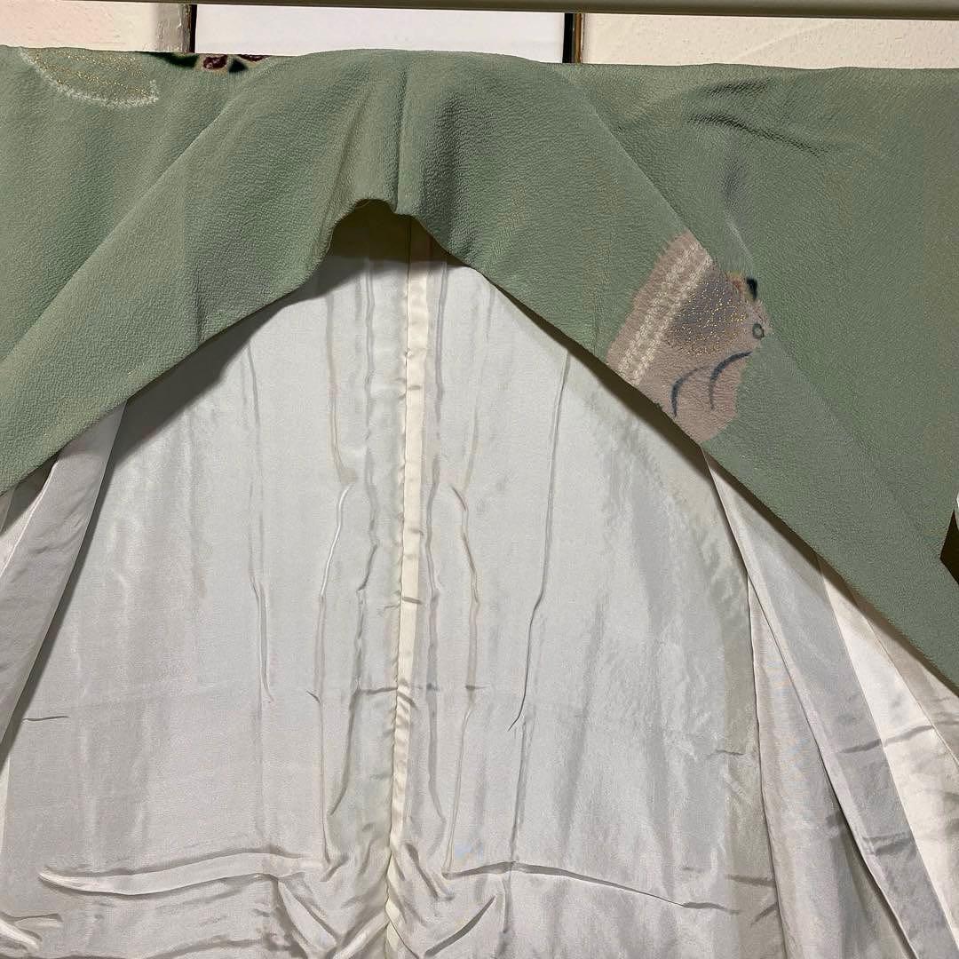 【専用】着物-辻が花着物156【訪問着】【未使用しつけ付】アンティーク調 他２点