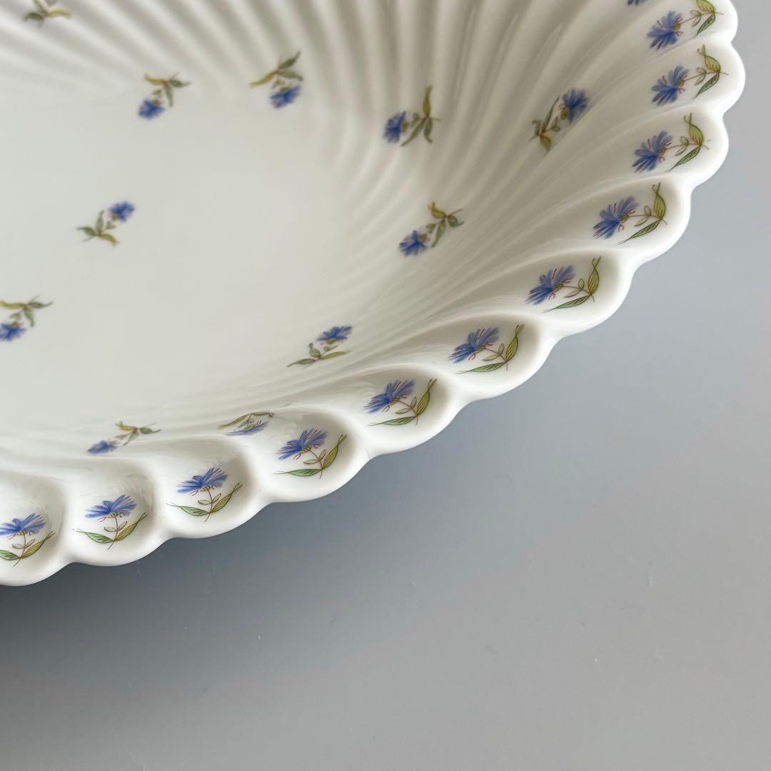フランス製ヴィンテージ　アビランド　矢車菊　オーバルプレート　Haviland