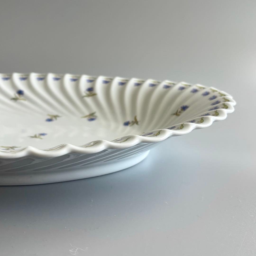 フランス製ヴィンテージ　アビランド　矢車菊　オーバルプレート　Haviland