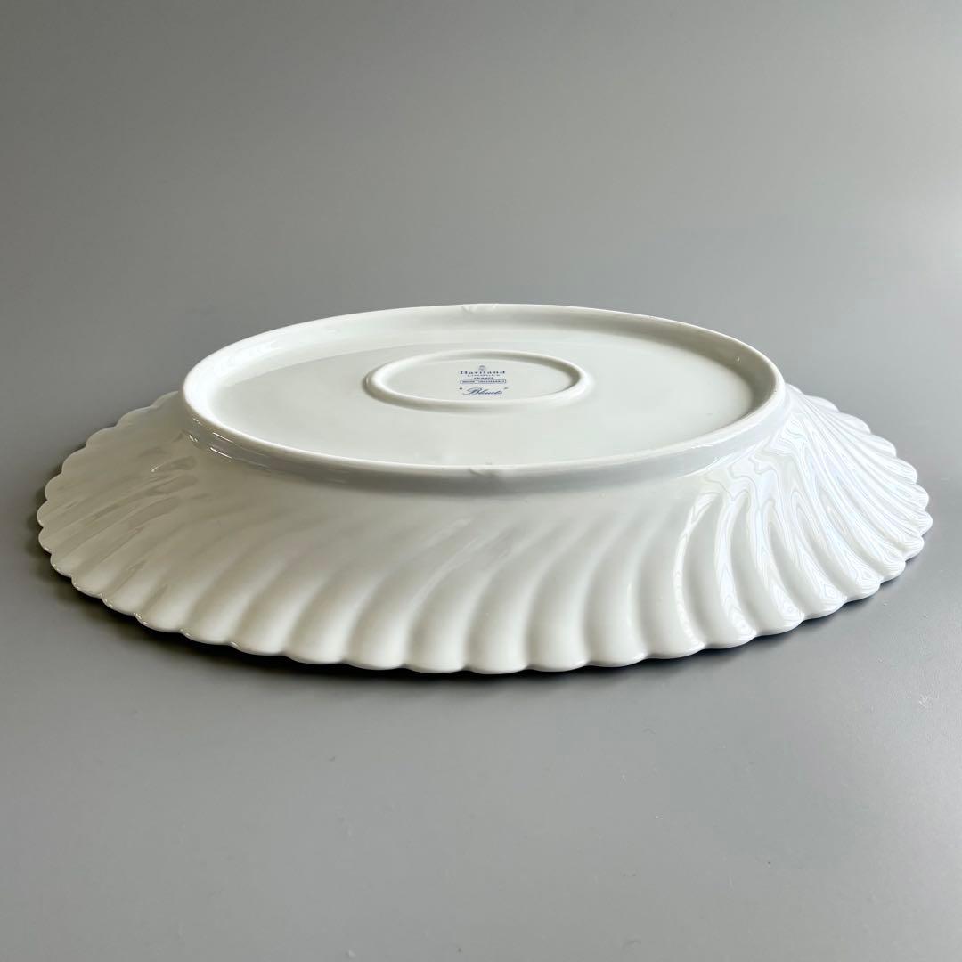 フランス製ヴィンテージ　アビランド　矢車菊　オーバルプレート　Haviland