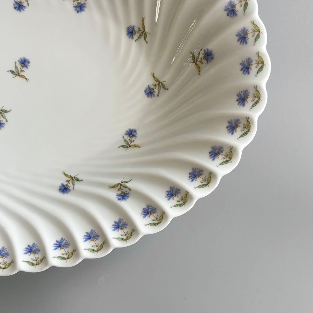 フランス製ヴィンテージ　アビランド　矢車菊　オーバルプレート　Haviland
