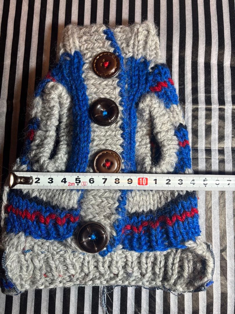 58◆ アーガイルデニムニット【OROKU】　パピリーヒルズ　ニット帽　マフラー