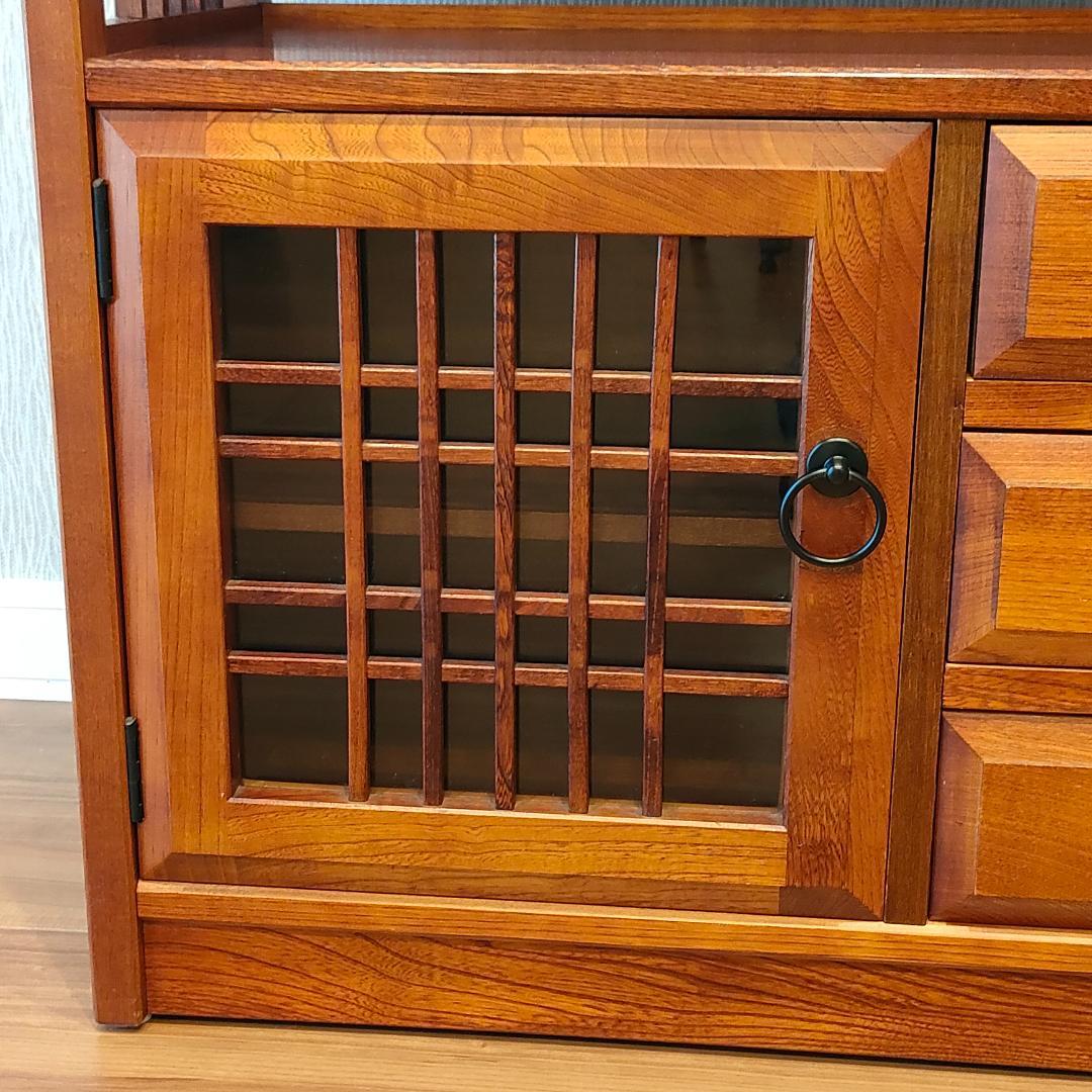 カリモク　和　チェスト　茶箪笥　欅　飾り棚