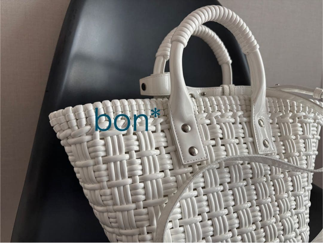 y【購入証明書あり】BALENCIAGA ビストロ バッグXS カゴバッグ