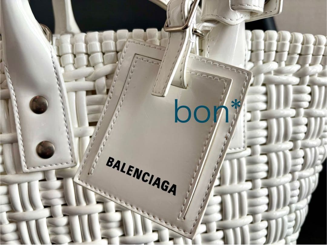 y【購入証明書あり】BALENCIAGA ビストロ バッグXS カゴバッグ
