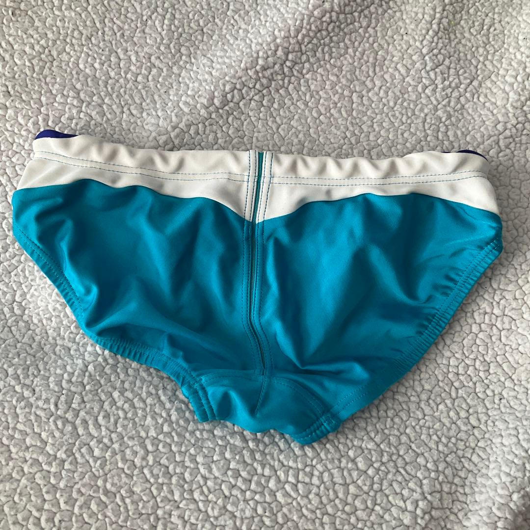 あろうさま専用　arena 競泳水着 青/白　ロゴ剥がれ　裏地なし