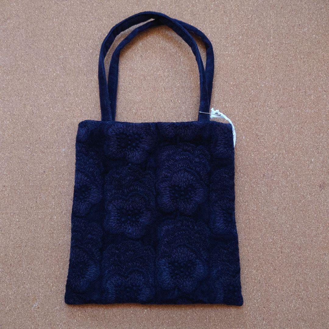未使用 ミナペルホネン happy bloom ミニバッグ 濃紺