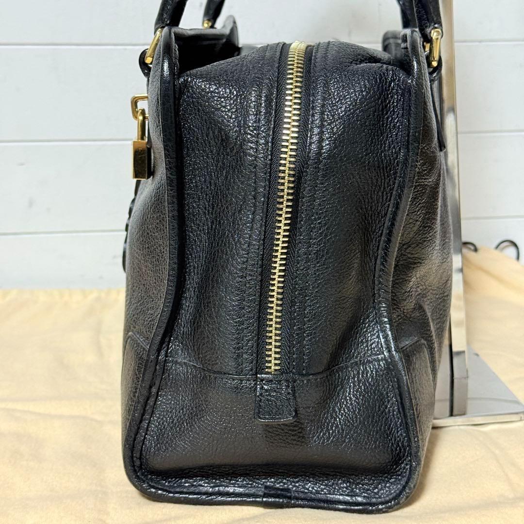 極美品✨LOEWE ロエベ アマソナ 36 ハンドバッグ レザー シボ革　黒