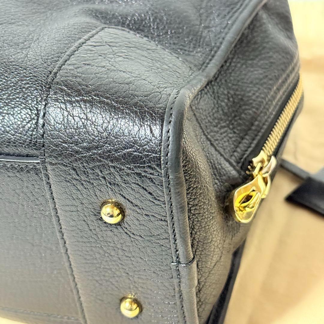 極美品✨LOEWE ロエベ アマソナ 36 ハンドバッグ レザー シボ革　黒