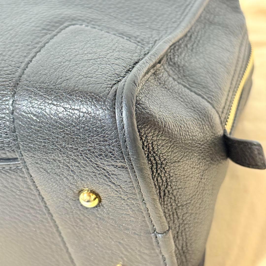 極美品✨LOEWE ロエベ アマソナ 36 ハンドバッグ レザー シボ革　黒