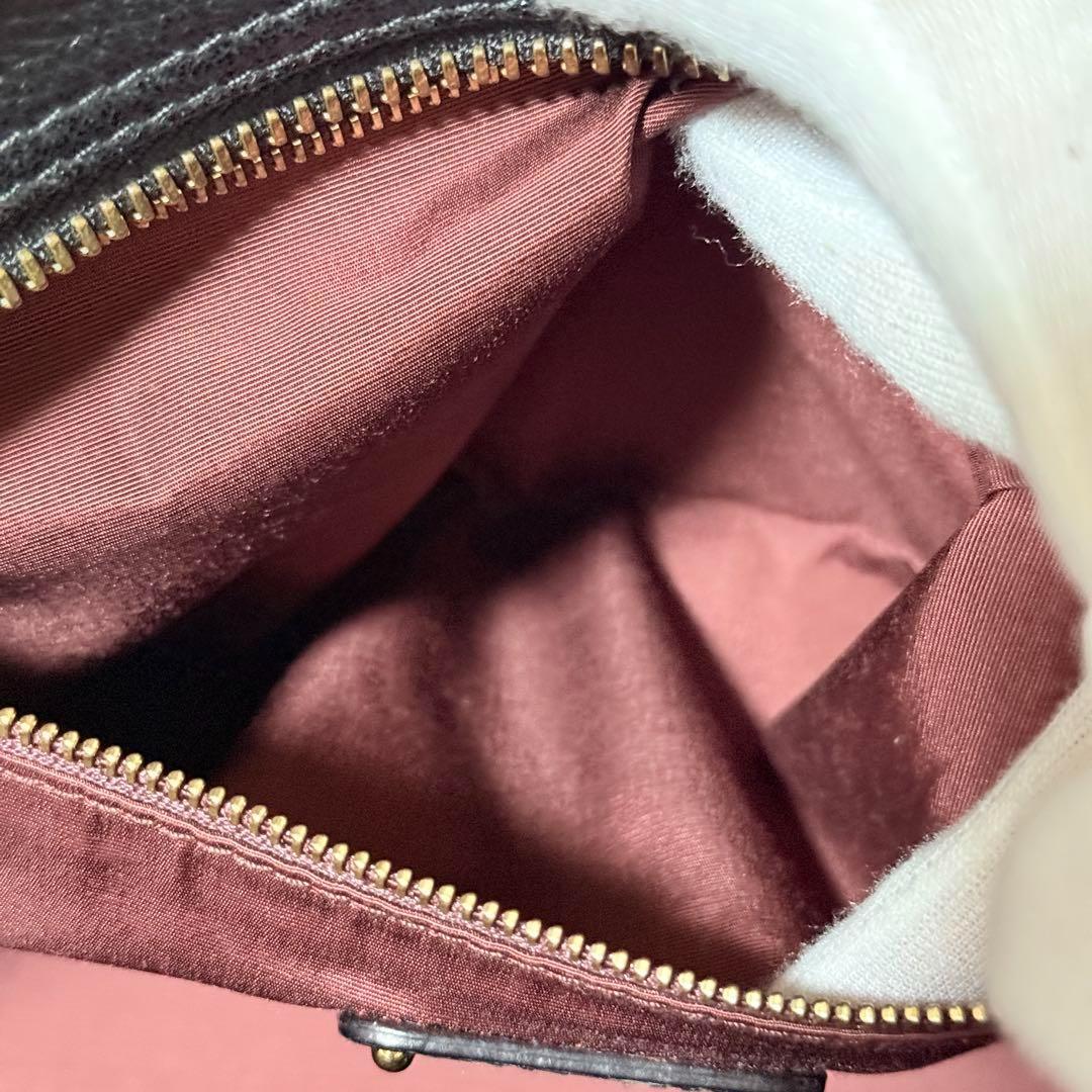 極美品✨LOEWE ロエベ アマソナ 36 ハンドバッグ レザー シボ革　黒