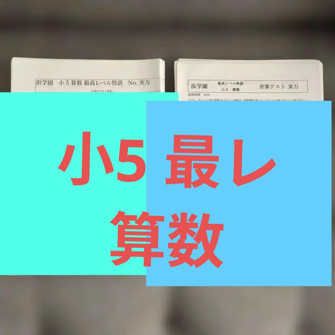 浜学園 2015年度 小5 最高レベル特訓算数　実力・復習テストおよび計算テスト