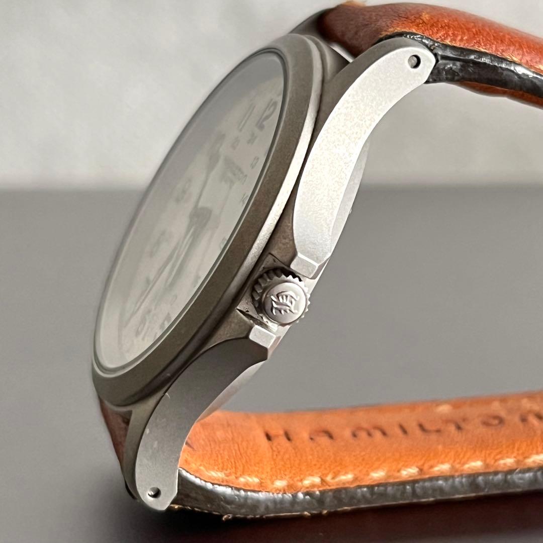 未使用品 HAMILTON ハミルトン カーキ 9445B クォーツ 革ベルト