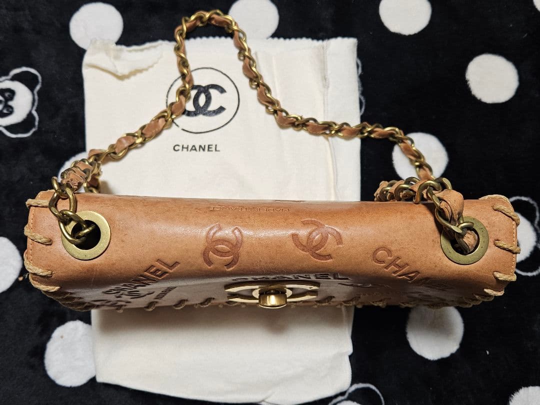 ベ*ル様 CHANEL シャネル ココマーク ロゴ レザー ショルダーバッグ ヴ