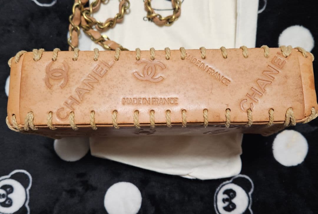 ベ*ル様 CHANEL シャネル ココマーク ロゴ レザー ショルダーバッグ ヴ