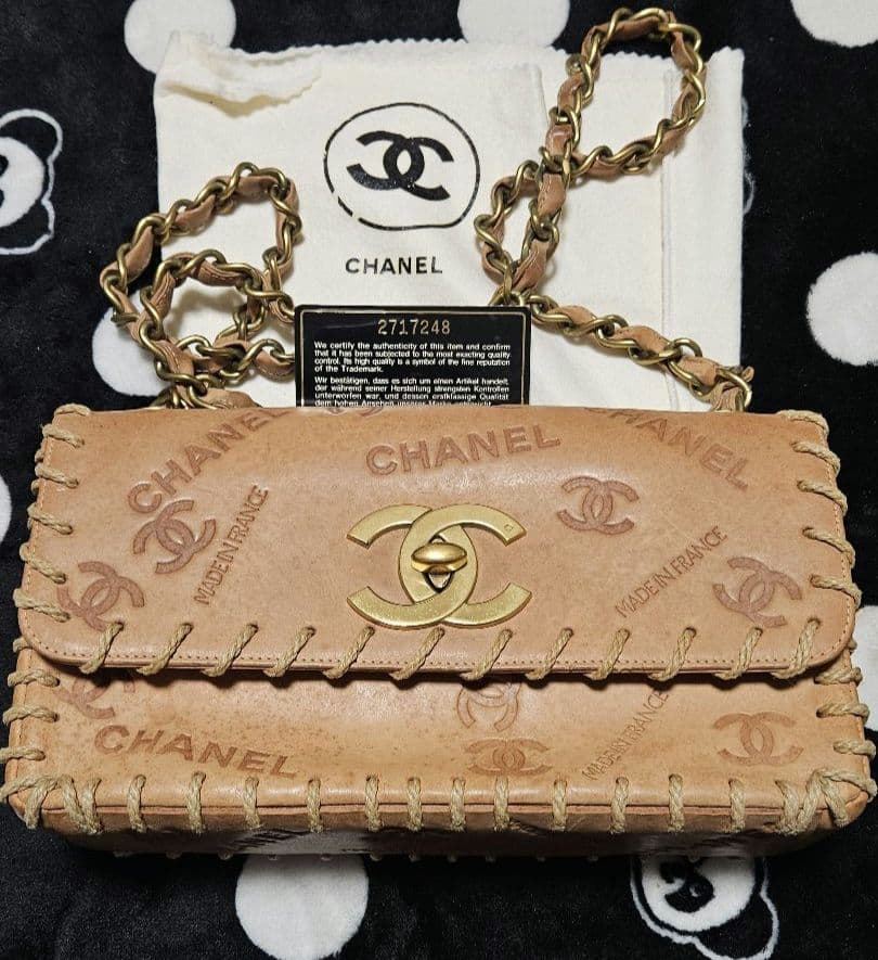 ベ*ル様 CHANEL シャネル ココマーク ロゴ レザー ショルダーバッグ ヴ