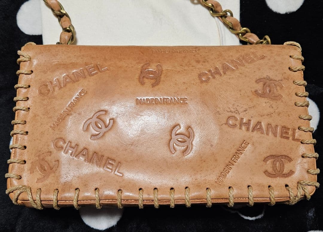 ベ*ル様 CHANEL シャネル ココマーク ロゴ レザー ショルダーバッグ ヴ