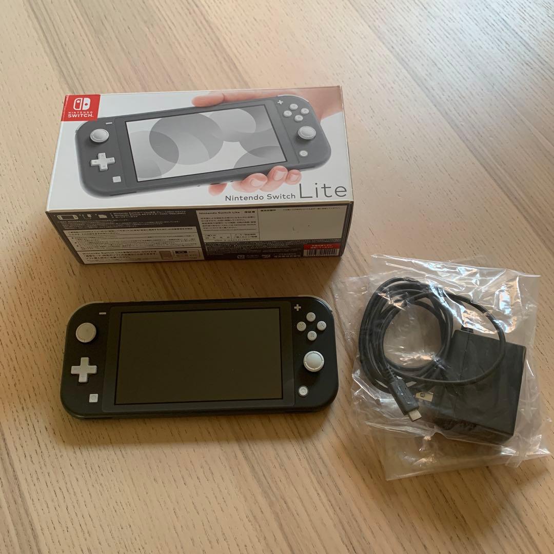 Nintendo Switch Lite グレー　箱、充電器つき