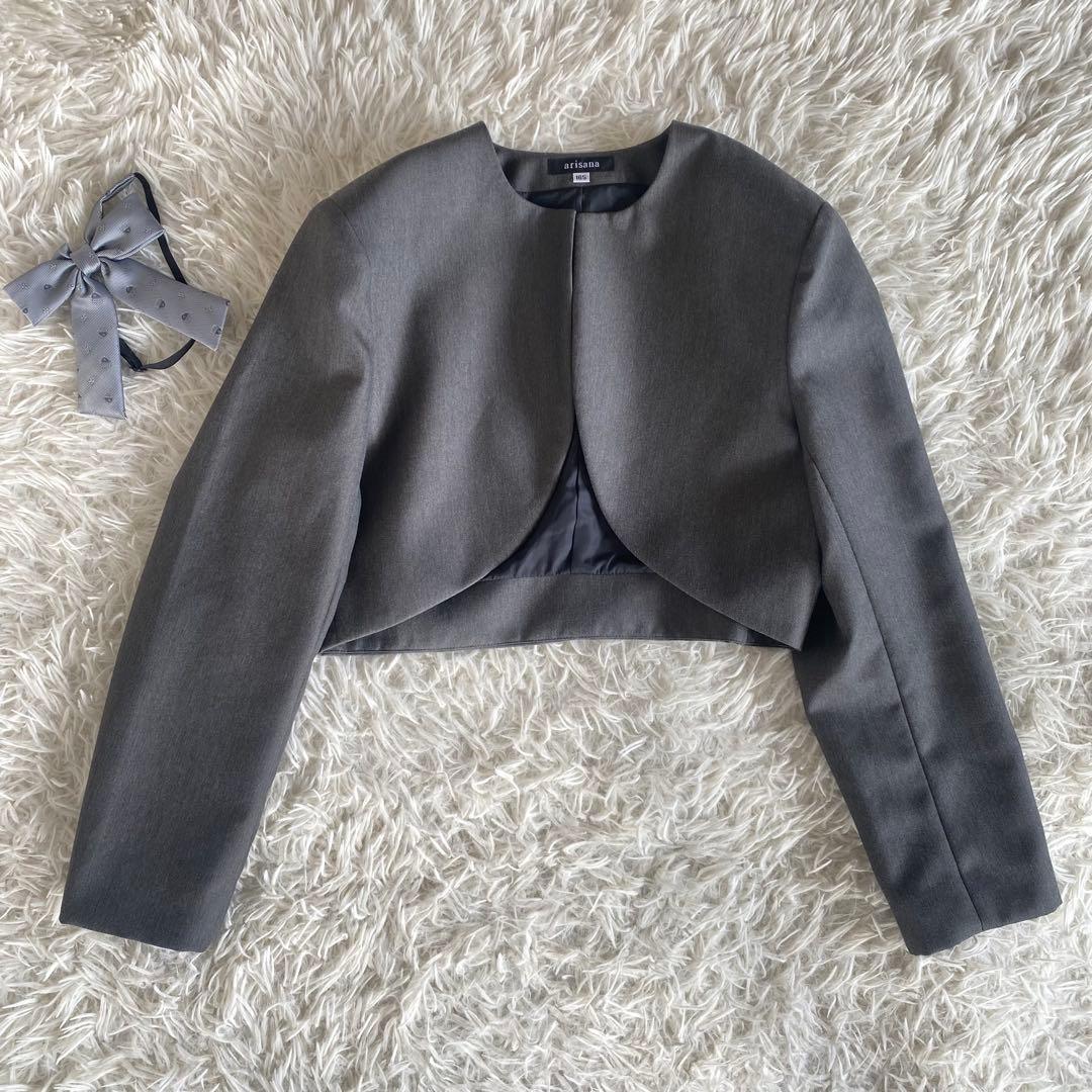 【極美品】アリサナ　165cm フォーマル4点セット　ボレロ　ワンピース　グレー