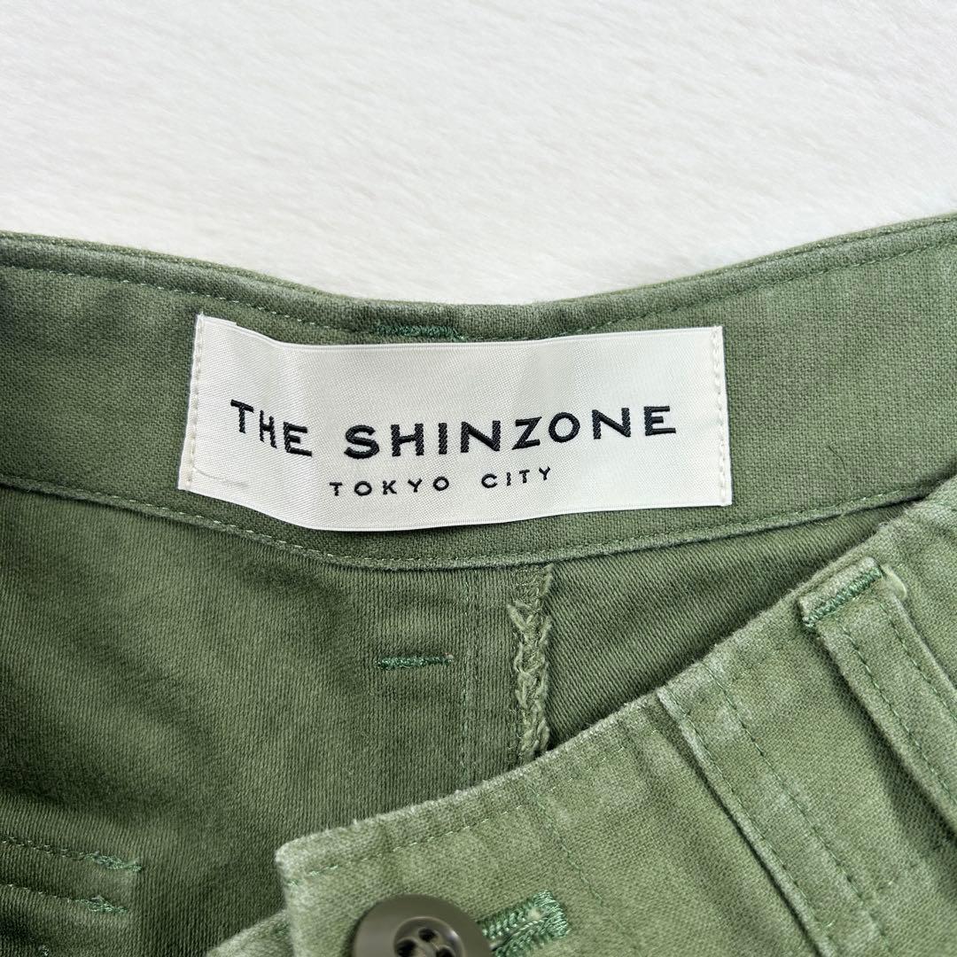 b1278✨美品✨【Shinzone】ベイカーパンツ　希少サイズ　40　カーキ