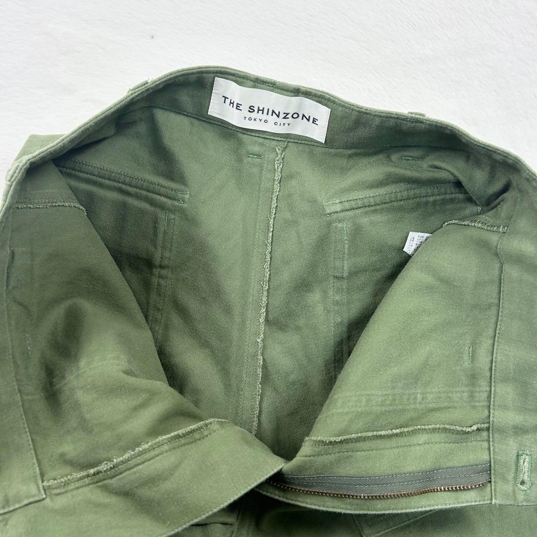 b1278✨美品✨【Shinzone】ベイカーパンツ　希少サイズ　40　カーキ