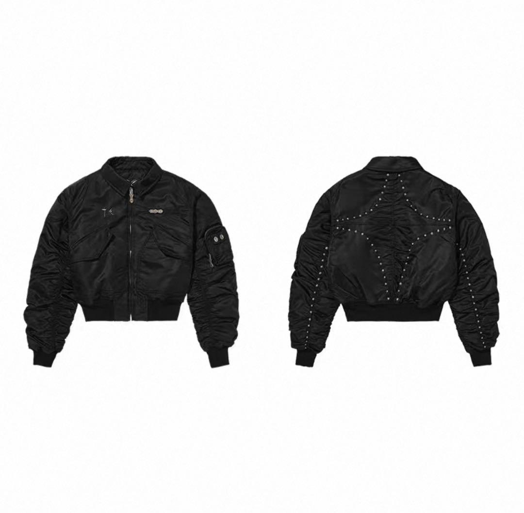 thug club 短丈 フライトジャケット ブラックM