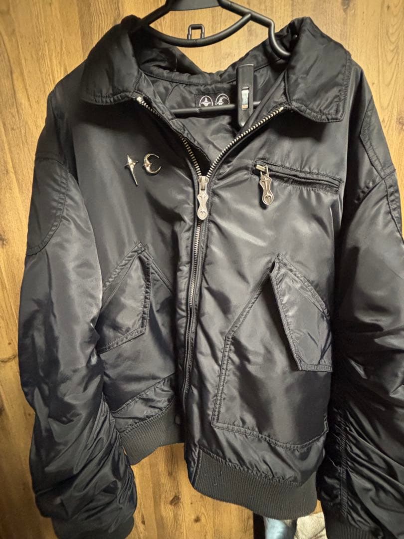 thug club 短丈 フライトジャケット ブラックM