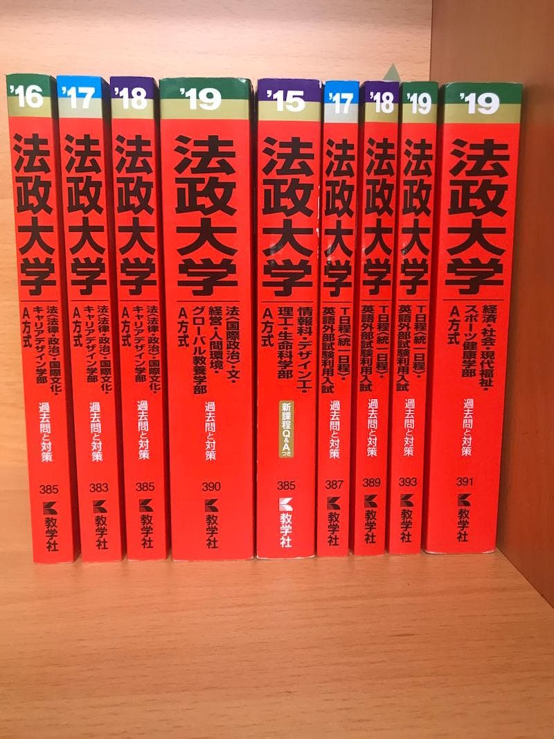 法政大学の過去問（赤本）です。