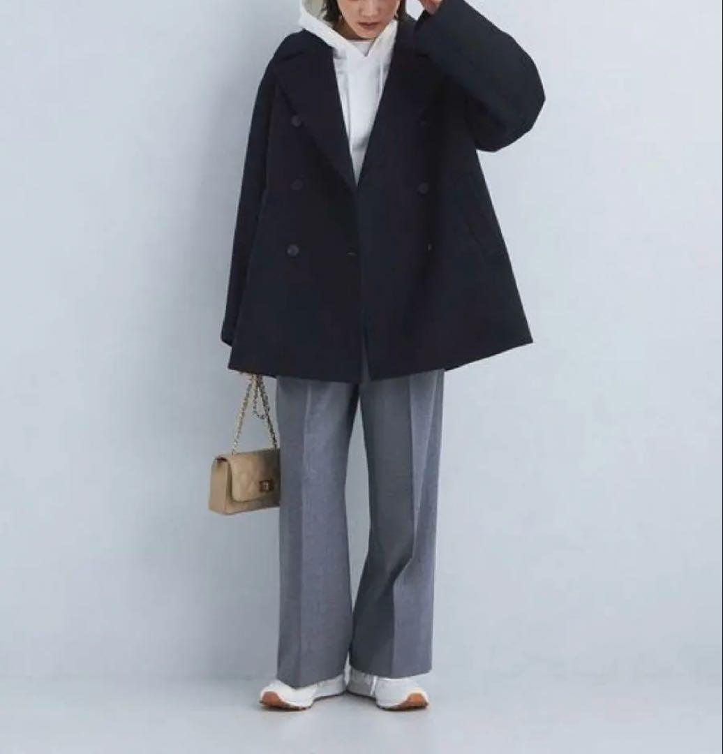 美品❇️ 1_OF MINE W ピーコート ネイビー　ダブルブレスト　Mサイズ