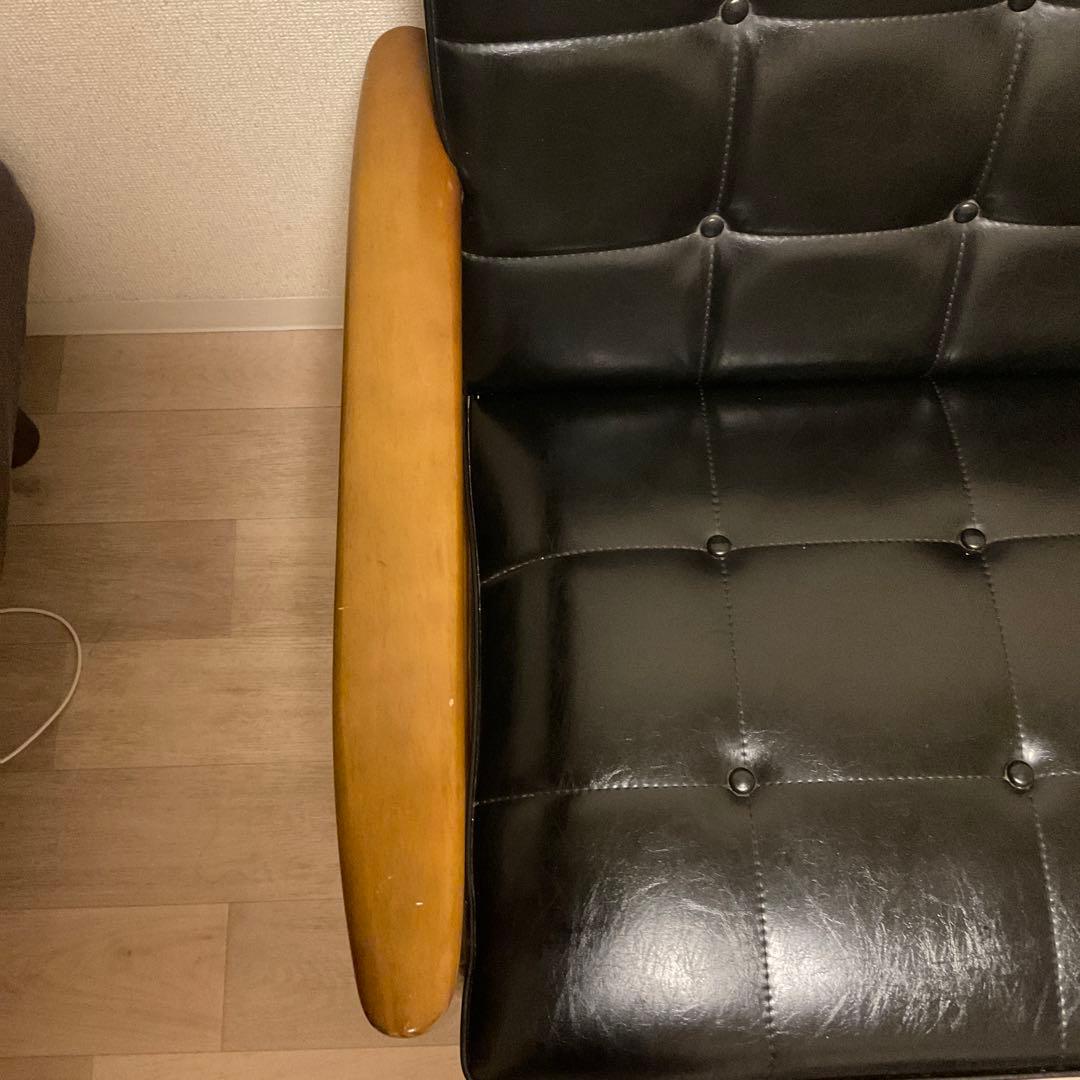 美品　カリモク60 ２人掛けソファ　2シーター ブラック　黒