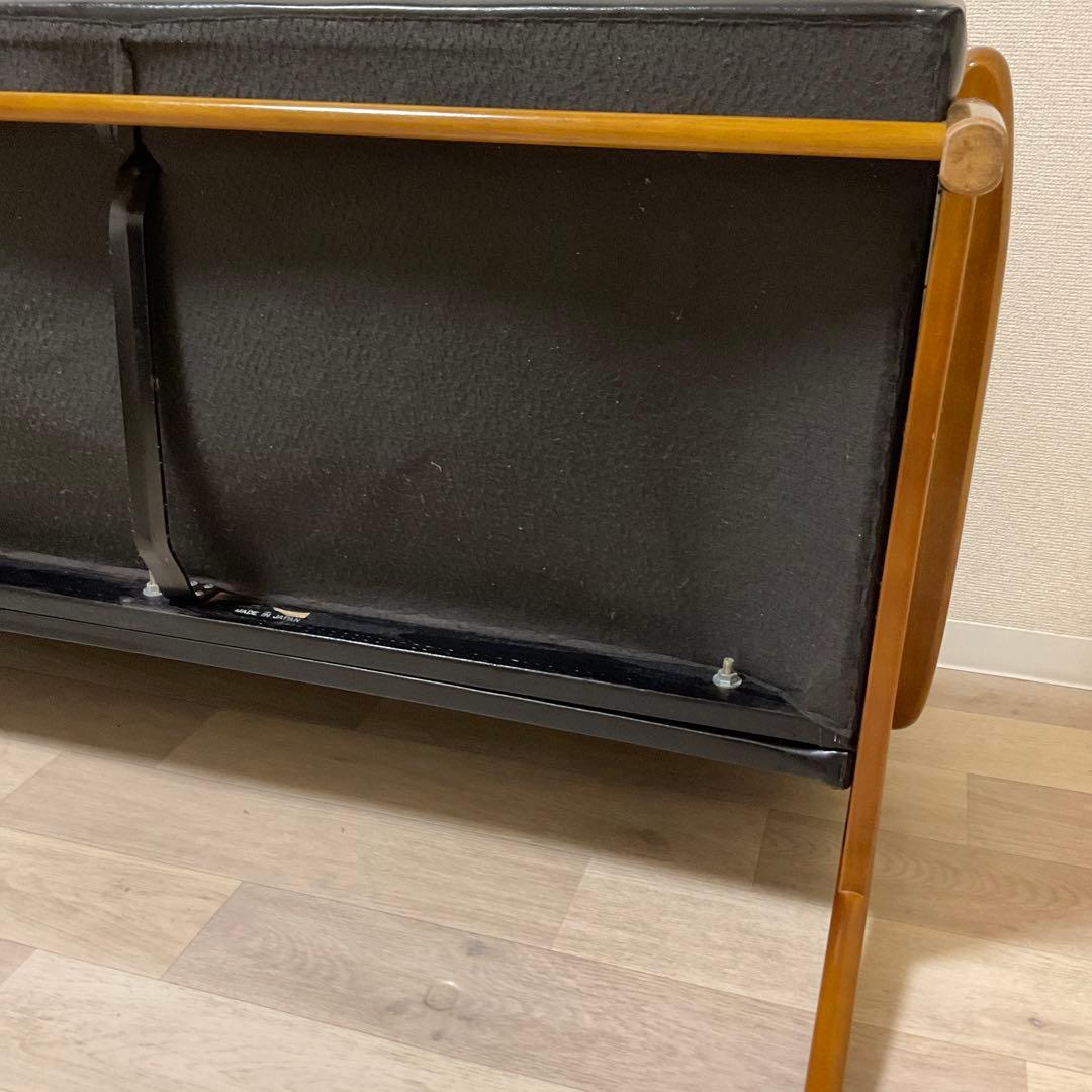 美品　カリモク60 ２人掛けソファ　2シーター ブラック　黒