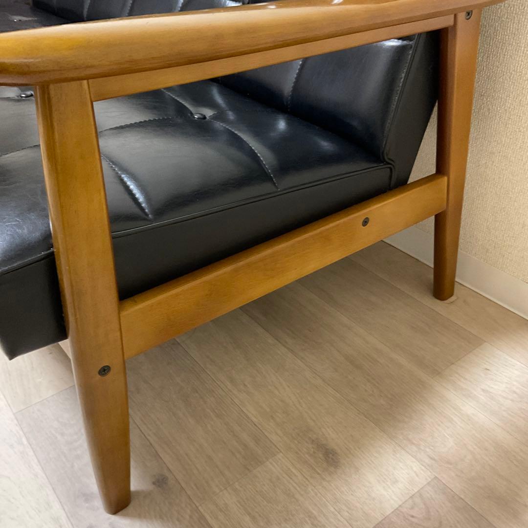 美品　カリモク60 ２人掛けソファ　2シーター ブラック　黒