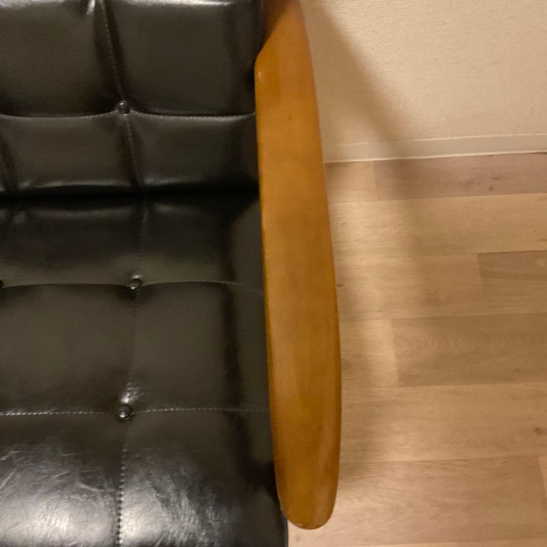 美品　カリモク60 ２人掛けソファ　2シーター ブラック　黒