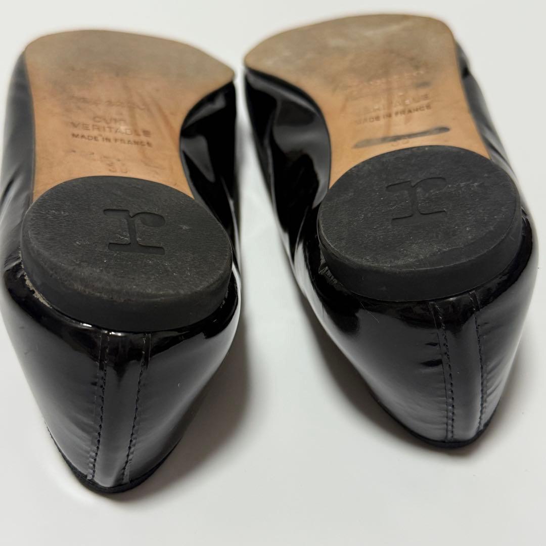 Repetto 黒 ポインテッドトゥ フラットシューズ