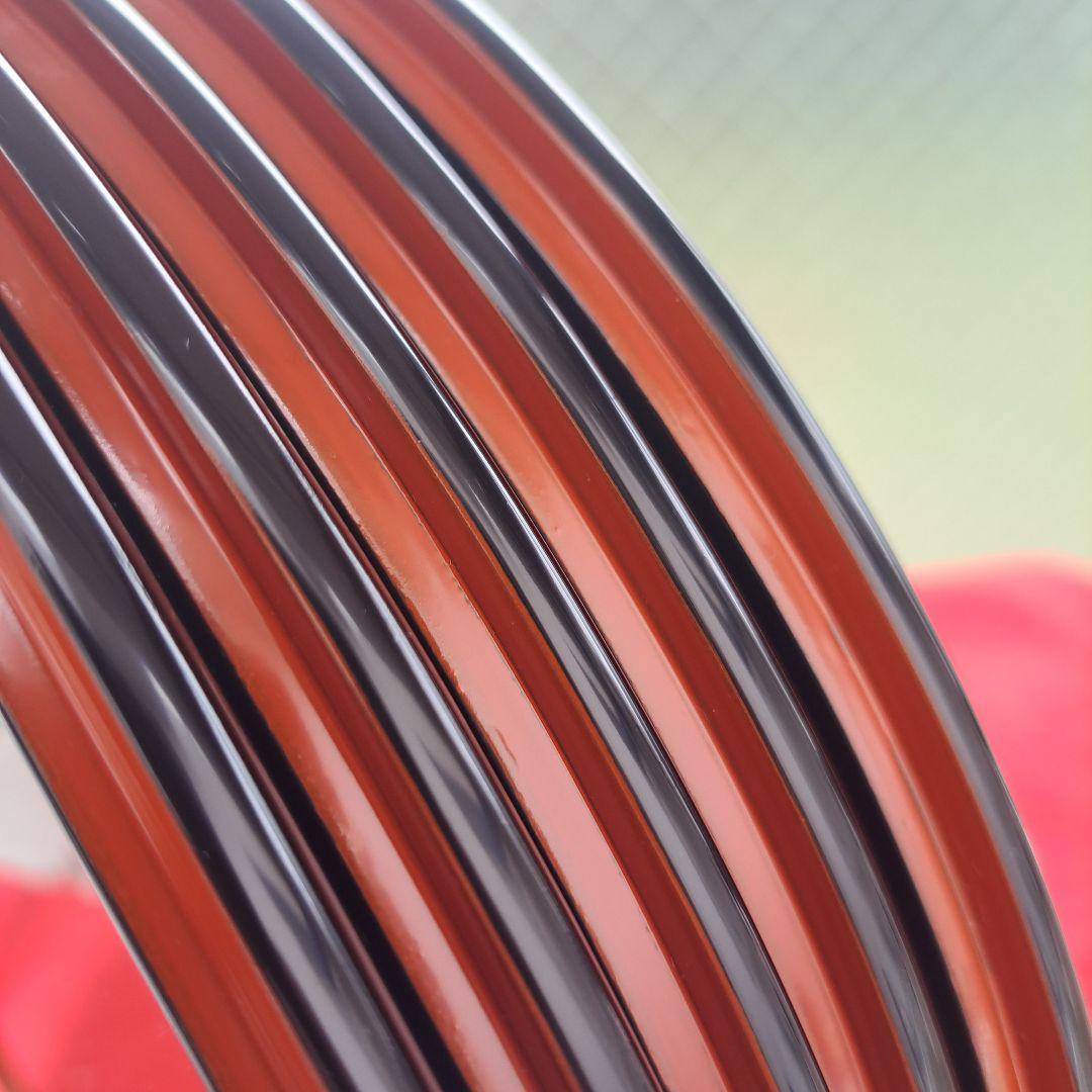 【輪島塗　尺サイズ　瑞祥盆×5客　童唄蒔絵】布着本堅地　作家物　未使用/長期保管