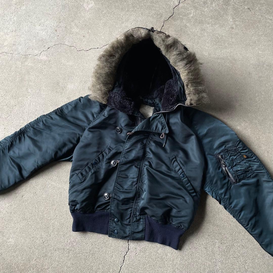 ジャケット・アウター 90s ALPHA N-2B flight bomber jacket navy